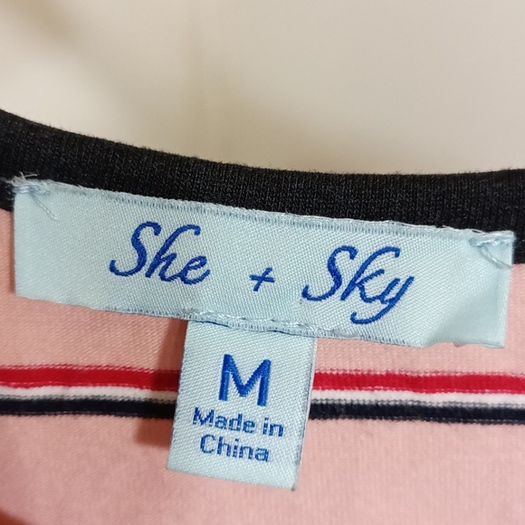 she + sky striped cropped top - Picture 3 of 5